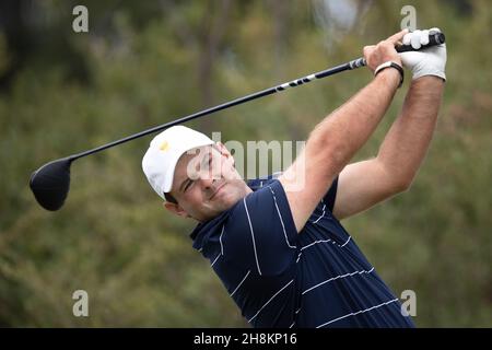 Patrick Reed vom Team USA zieht während des Presidents Cup-Trainings ab Credit: Speed Media/Alamy Live News Stockfoto