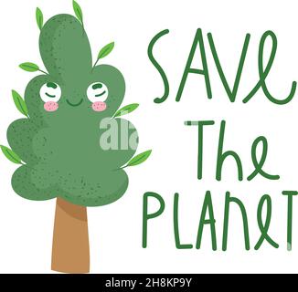 Rette den Planetenbaum Stock Vektor