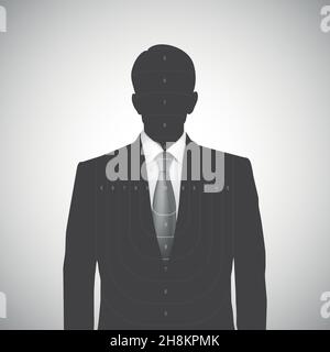 Menschliche Silhouette Ziel . Unbekannte Person Stock Vektor