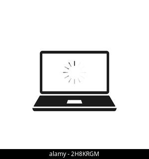 System Software Update und Upgrade. Ladevorgang in Laptop Bildschirm. Vector Illustration. Stock Vektor