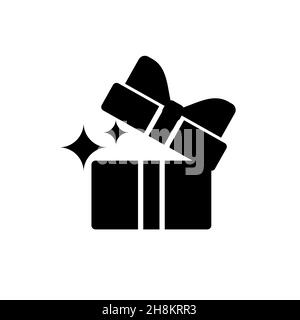 Magic Box Vektor-Symbol. Gefüllte flache Zeichen für mobile Konzept und Web-Design. Öffnen Sie Geschenkbox und magische Sterne einfache solide Symbol. Symbol, Logo-Illustration. Stock Vektor