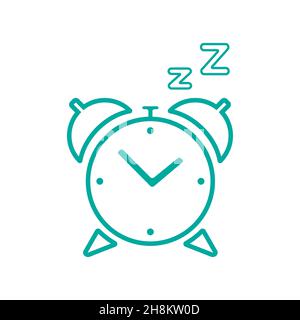 Clock Sleep-Symbol, Wecker, Vektor Stock Vektor