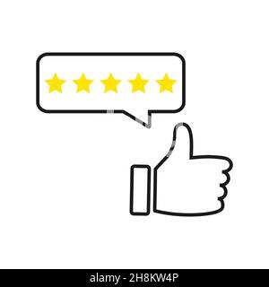 5 Sterne lineares Symbol. Stock Vektor