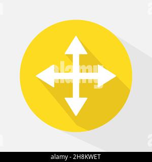Vektor-Symbol - Vier-Wege-Pfeile. Pfeilkreuz Stock Vektor
