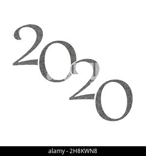 Frohes neues Jahr 2020 Logo Text Design Vektor Stock Vektor