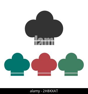 Kochmütze-Ikone. Vektor auf weißem Hintergrund isoliert Stock Vektor