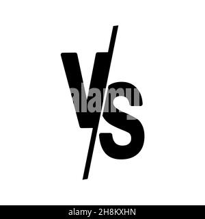 VS versus Letters Vektor-Logo-Symbol auf weißem Hintergrund isoliert. VS versus Symbol für Konfrontation oder Opposition Designkonzept Stock Vektor