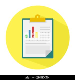 Audit Forschung Vektor-Symbol, Finanzbericht Datenanalyse, Buchhaltung Analytics Konzept mit Diagrammen und Diagrammen .Vector Zwischenablage Vorlage .Vector s Stock Vektor