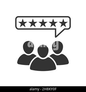 Premium-Mitgliedersymbol für Web und Handy. Crowd People im flachen Design Stock Vektor