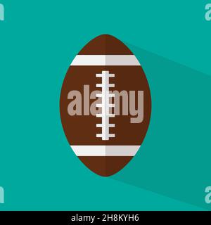 Fußball-Symbol mit langem Schatten. vektor-Illustration Stock Vektor