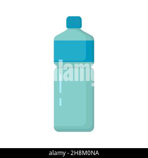 Wasserflasche blau Vektor-Symbol flach Design. Stock Vektor