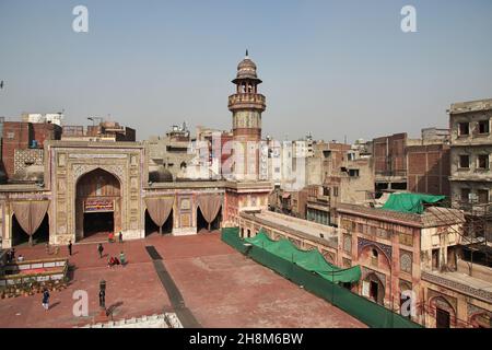 Wazir Khan Moschee in Lahore, Provinz Punjab, Pakistan Stockfoto