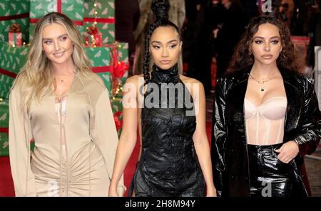 30. Nov 2021 - London, England, UK - Perrie Edwards, Leigh-Anne Pinnock und Jade Thirlwall nehmen an der Weltfilmpremiere am zweiten Weihnachtsfeiertag Teil, Curzon Mayfair, Lon Stockfoto