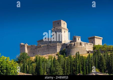 Schloss von Assisi in Umbrien, Italien Stockfoto