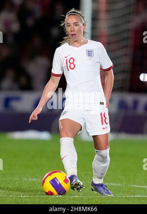 Doncaster, England, 30th. November 2021. Jordan Nobbs von England während der FIFA Fußball-Weltmeisterschaft 2022 - European Qualifying Match im Keepmoat Stadium, Doncaster. Bildnachweis sollte lauten: Andrew Yates / Sportimage Stockfoto