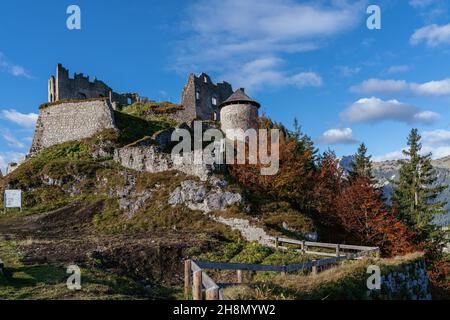 Burgruine Ehrenberg, Gemeinde Reutte, Tirol, Österreich Stockfoto