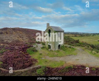 Ruinen des Wheal Betsy Engine House in der Nähe von Mary Tavy in Devon, England Stockfoto