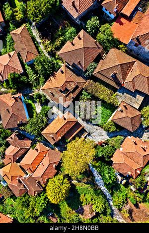 Palaios Panteleimonas ('Panteleimonas') Dorf, Pieria, Mazedonien, Griechenland. Stockfoto