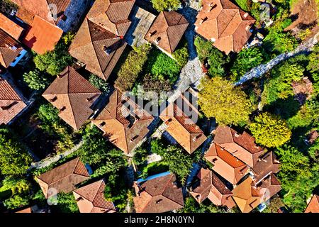 Palaios Panteleimonas ('Panteleimonas') Dorf, Pieria, Mazedonien, Griechenland. Stockfoto