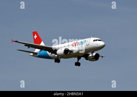 Chair Aircraft Airbus A319-112, HB-JOGG Stockfoto