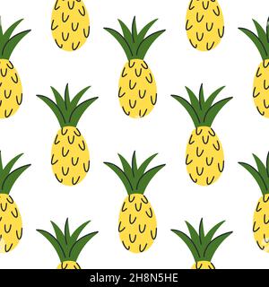 Ananas nahtloses Muster, Vektorgrafik Stock Vektor