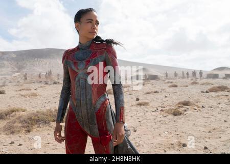 LAUREN RIDLOFF in ETERNALS (2021), Regie CHLOE ZHAO. Kredit: Marvel Studios / TSG Unterhaltung / Album Stockfoto