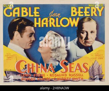 CLARK GABLE, WALLACE BEERY und JEAN HARLOW in CHINA SEAS (1935), Regie TAY GRANAT. Kredit: M.G.M. / Album Stockfoto