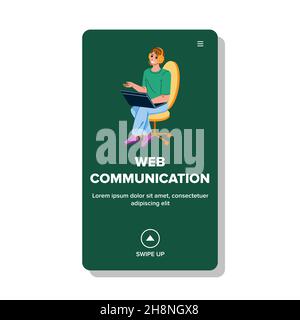 Web-Kommunikation Moderne Online-Technologie Vektor Stock Vektor