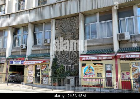 Ocean Heights Budget Apartments an der Queensway Road in Gibraltar Stockfoto