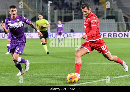 Florenz, Italien. 30th. November 2021. Antonio Candreva (Sampdoria) während ACF Fiorentina vs UC Sampdoria, italienische Fußballserie A Spiel in Florenz, Italien, November 30 2021 Kredit: Unabhängige Fotoagentur/Alamy Live Nachrichten Stockfoto