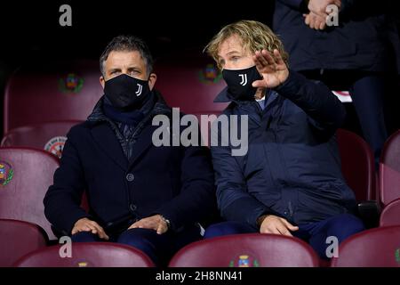 Salerno, Italien. 30th. November 2021. Pavel Nedved Vizepräsident des FC Juventus beim Spiel der Serie A zwischen US Salernitana 1919 und Juventus im Stadio Arechi, Salerno, Italien, am 30. November 2021. Kredit: Giuseppe Maffia/Alamy Live Nachrichten Stockfoto