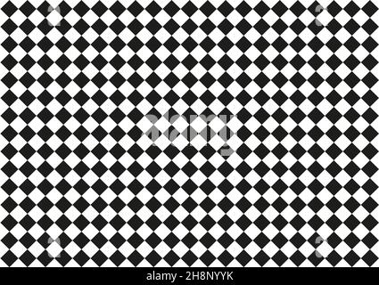 Karierte Textur 3D Hintergrund. Der schwarz-weiße quadratische Form Hintergrund Stock Vektor