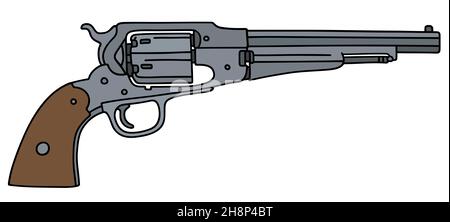 Hand drawing of a classic american wild west revolver Stockfoto