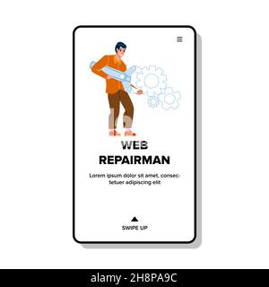 Web-Werkstatt Reparatur Internet Website Vektor Stock Vektor