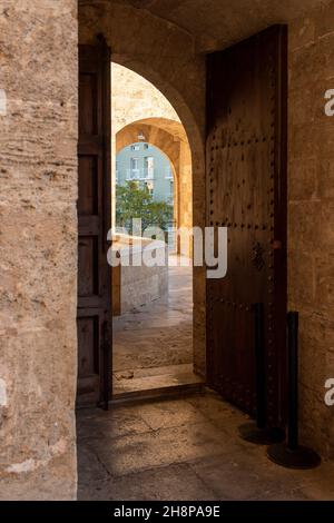 Serranos Towers in Valencia, Spanien Stockfoto
