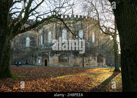 Lancaster Crown Court, Teil von Shire Hall, Lancaster Castle, Lancashire, England, Großbritannien Stockfoto