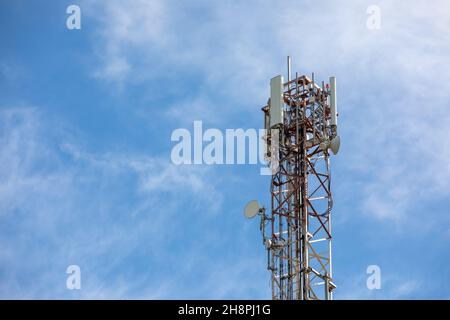 Mobilfunkmast Stockfoto