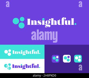 Minimalistische und einfache moderne bunte abstrakte Logo-Vorlage. Stock Vektor