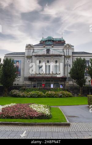 Bergen, Norwegen - ca. September 2021: Den Nationale Scene, Nationaltheater in Bergen, Norwegen Stockfoto