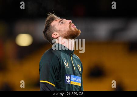 Wolverhampton, Großbritannien. 01st Dez 2021. Jose Sa #1 von Wolverhampton Wanderers blickt am 12/1/2021 in Wolverhampton, Großbritannien in den Himmel. (Foto von Simon Whitehead/News Images/Sipa USA) Quelle: SIPA USA/Alamy Live News Stockfoto