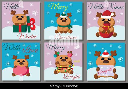 Für Grußkarten, Umschläge, Plakate und Notizbox, Tagesplaner, Aufkleber und Print, Geschenkkarte und Anhänger, Etiketten und etc. Für Papierprodukte. Stock Vektor