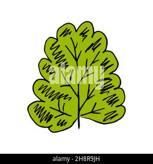 Niedliche Ikone im Handzeichnen-Stil. Holz. Doodle-Zeichnung, Kreativität der Kinder. Vektor Stock Vektor