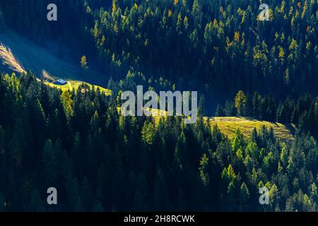 Blick auf Berchtesgaden und Täler von der Jenner Alm auf dem Jenner Berg auf ca. 1800m m ü.d.M. in den bayerischen Alpen, Oberbayern, Süddeutschland Stockfoto