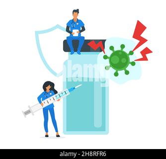 Medizinisches Vektor-Konzept des Impfplans Stock Vektor