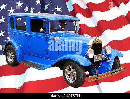 1930 Ford Limousine Modell A. Stockfoto