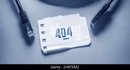 Nahaufnahme der Worte mit 404 Fehler , Web-Konzept-Idee Stockfoto