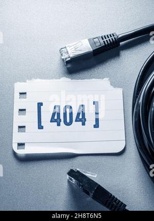 Nahaufnahme der Worte mit 404 Fehler , Web-Konzept-Idee Stockfoto