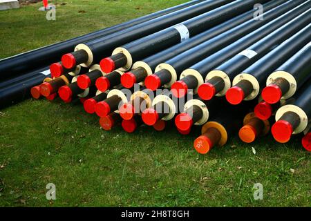 Einrichtung von Fernwärme in Kajeroed in Birkeroed nördlich von Kopenhagen im Jahr 2009 Stockfoto