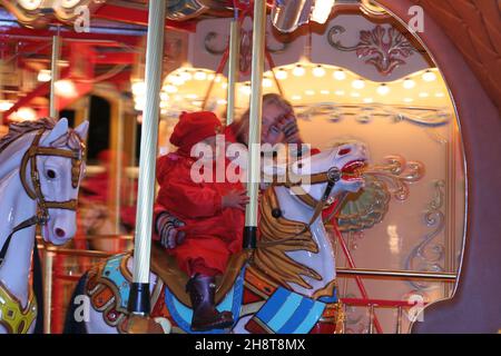 Weihnachtsstimmung im Tivoli Attraction Park in Kopenhagen Dänemark skandinavien Stockfoto