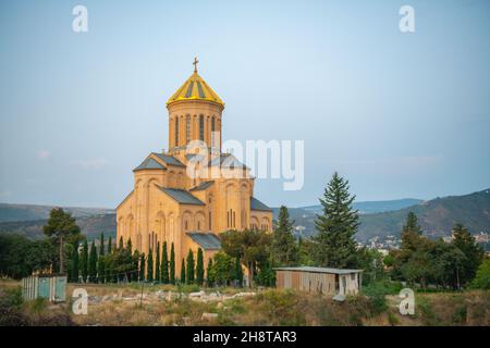 kathedrale in Tiflis auf dem Hügel von St. Elijah Stockfoto